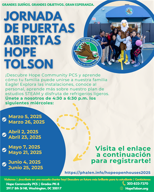 hope spn open house dates